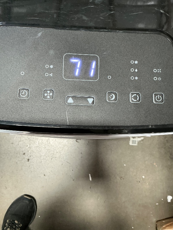 Photo 1 of ** unit is cracked on both sides, powers on*** BLACK+DECKER 8,000 BTU Portable Air Conditioner with Wifi & Remote Control, 3-1-in AC, Fan & Dehumidifier, with App, Alexa & Google Assistant, Window Kit