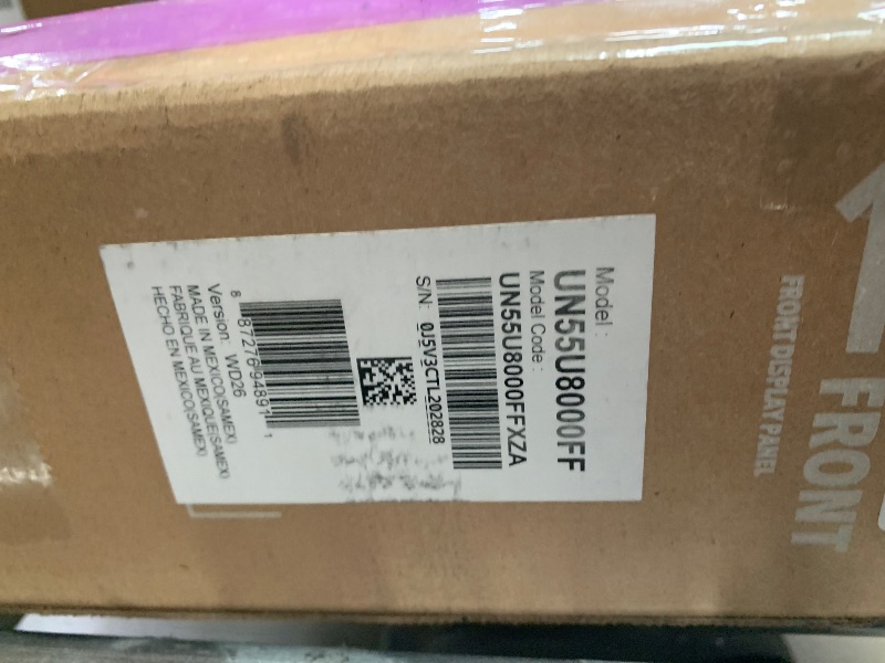 Photo 1 of **DAMAGED TO THE SCREEN **Samsung 55-Inch Class Crystal UHD U8000F 4K Smart TV (2025 Model) Endless Free Content, Crystal Processor 4K, MetalStream Design, Knox Security, Compatible with Alexa