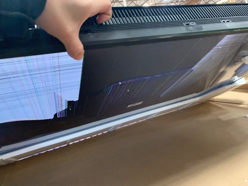 Photo 1 of **DAMAGED TO THE SCREEN** Samsung 55-Inch Class Crystal UHD U8000F 4K Smart TV (2025 Model) Endless Free Content, Crystal Processor 4K, MetalStream Design, Knox Security, Compatible with Alexa