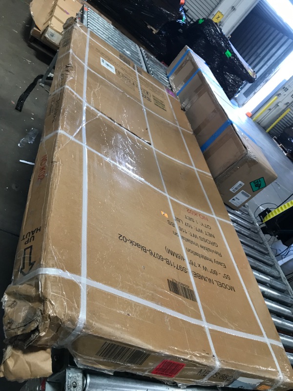 View 2 of ***PARTIAL SET***
***TRUCK/TRAILER PICKUP ONLY***
**Missing screws and pieces**
KPUY Frameless Shower Door, 55-60" W x 76" H Sliding Glass Shower Door, 1/4" (6mm) Thick Tempered Clear Glass with Explosion-Proof Film Nano Coating in Matte Black Finish