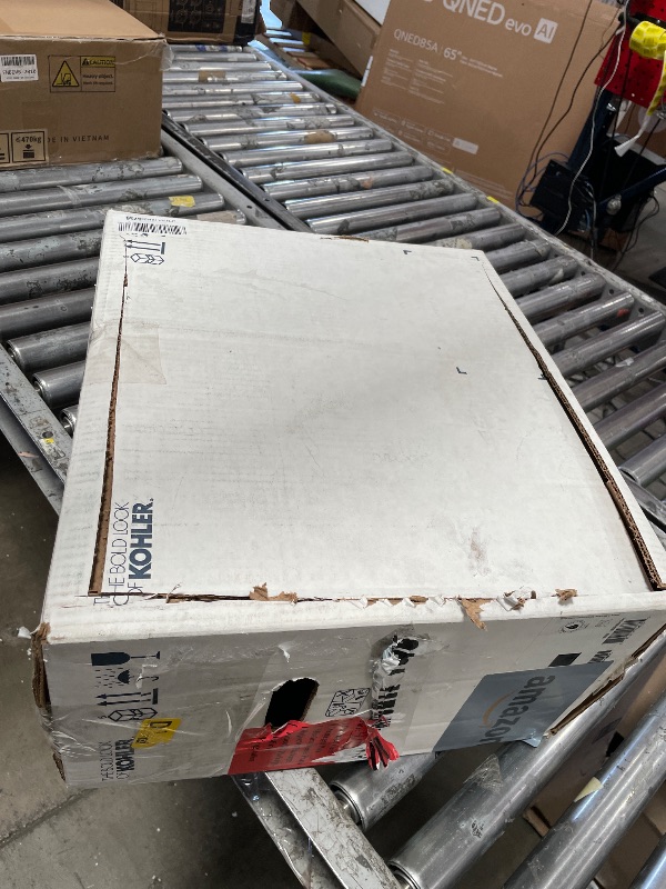 Photo 1 of ***MISSING TANK LID *** KOHLER Toilet, Elongated, Cimarron, ContinuousClean Technology, Revolution 360 Flushing, 1.28 gpf, White,Seat NOT included, K-31624-0