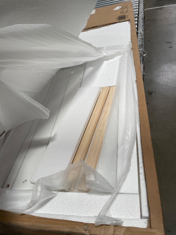 Photo 1 of *******************INCOMPLETE ITEM, THIS IS ONLY BOX #2 OUT OF 2 TOTAL****************
FULL SIZE PLATFORM BEDFRAME WHITE