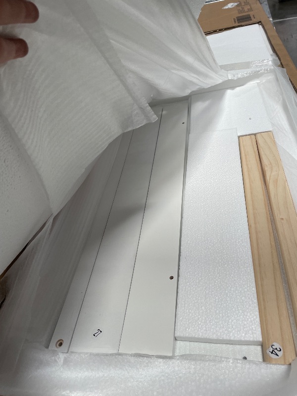 Photo 1 of *******************INCOMPLETE ITEM, THIS IS ONLY BOX #2 OUT OF 2 TOTAL****************
FULL SIZE PLATFORM BEDFRAME WHITE