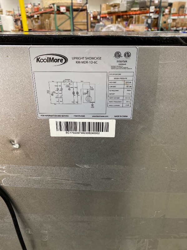 Photo 1 of ***TRUCK/TRAILER PICKUP ONLY***KoolMore MDR-9CP Display-Refrigerator, 9 cu.ft. Single Swing Door, Black
