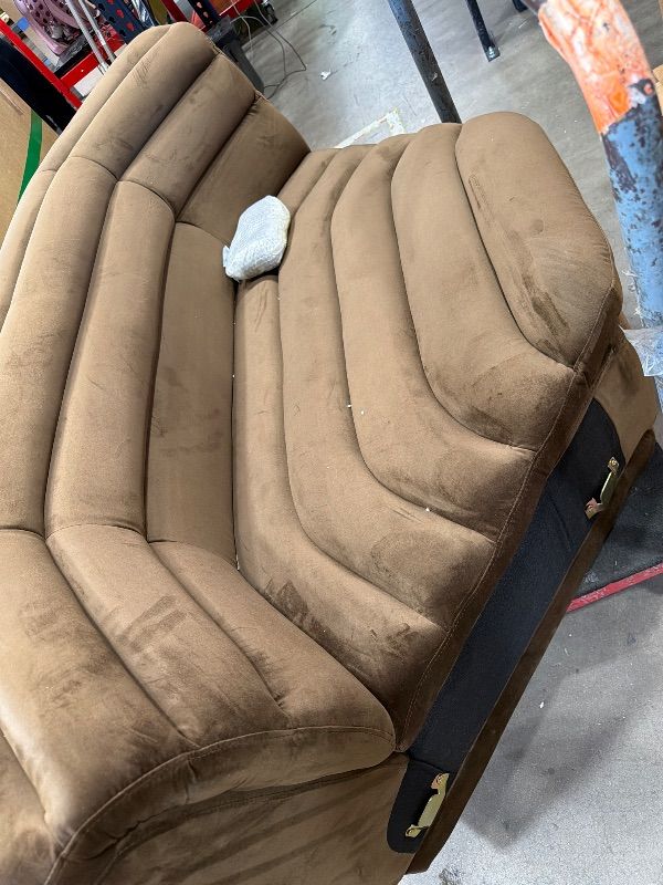 Photo 1 of ***Corner Seat Only*** Meridian Furniture 194Brown-Sectional Cascade Collection Modern | Contemporary Modular Sectional with Soft Brown Velvet Fabric, Deep Channel Tufting, Curved Arms, 148" W x 80" D x 28" H, Brown