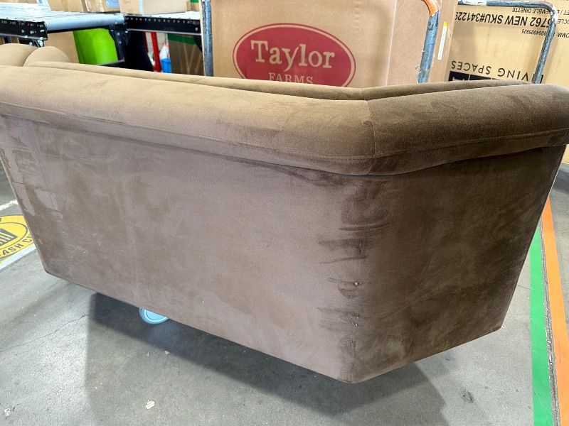 Photo 1 of ***Corner Seat Only*** Meridian Furniture 194Brown-Sectional Cascade Collection Modern | Contemporary Modular Sectional with Soft Brown Velvet Fabric, Deep Channel Tufting, Curved Arms, 148" W x 80" D x 28" H, Brown