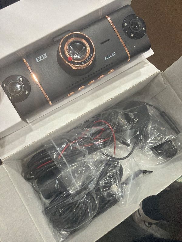 Photo 1 of *FACTORY SEALED* 4K+1080P*3 FHD Car Camera, 4 Channel 360° Dash Cam Front Rear Inside & Left Right, 5GHz WiFi & App Control, 24H Parking Mode, G-Sensor, 8 IR Lamps Night Vision, Loop Recording, Includes 64GB SD Card
