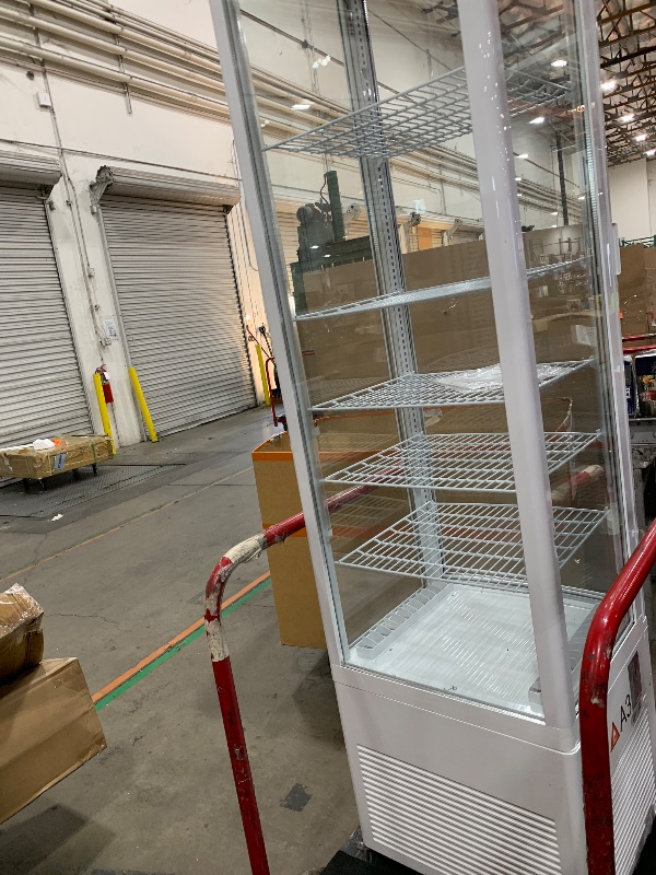 Photo 1 of ***TRUCK/TRAILER PICKUP ONLY***Commercial Display Refrigerator, ETL Bakery Case 4 Sided Glass all Direction, Fridge Cooler Merchandiser, 80" H 308 L Restaurant Kitchen Cafe White version only
