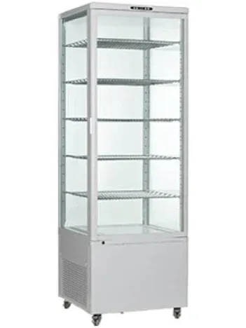 Photo 1 of ***TRUCK/TRAILER PICKUP ONLY***Commercial Display Refrigerator, ETL Bakery Case 4 Sided Glass all Direction, Fridge Cooler Merchandiser, 80" H 308 L Restaurant Kitchen Cafe White version only