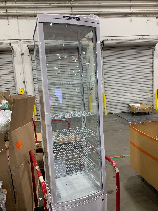 Photo 1 of ***TRUCK/TRAILER PICKUP ONLY***Commercial Display Refrigerator, ETL Bakery Case 4 Sided Glass all Direction, Fridge Cooler Merchandiser, 80" H 308 L Restaurant Kitchen Cafe White version only