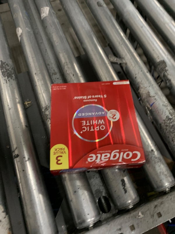 Photo 1 of *11/2027* Colgate Optic White Advanced Hydrogen Peroxide Toothpaste, Teeth Whitening Toothpaste Pack, Enamel-Safe Formula, Helps Remove Tea, Coffee, and Wine Stains, Sparkling White, 3 Pack, 3.2 oz