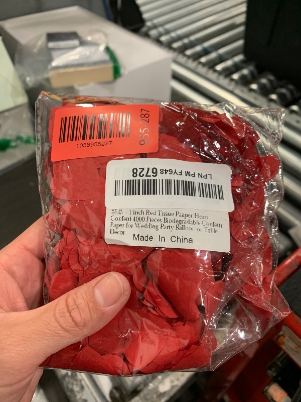Photo 1 of 1 inch Red Tissue Paaper Heart Confetti 4000 Pieces Biodegradable Confetti Paper for Wedding Party Balloon or Table Decor