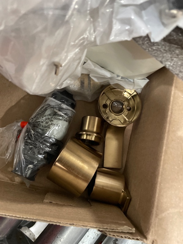 Photo 1 of **MISSING SOME PIECES**Delta Faucet Ara 17 Series 6-Setting Integrated Diverter Valve Trim Kit, Gold Diverter Valve Trim Kit, Shower Trim Kit, Champagne Bronze T27967-CZ (Valve Not Included)