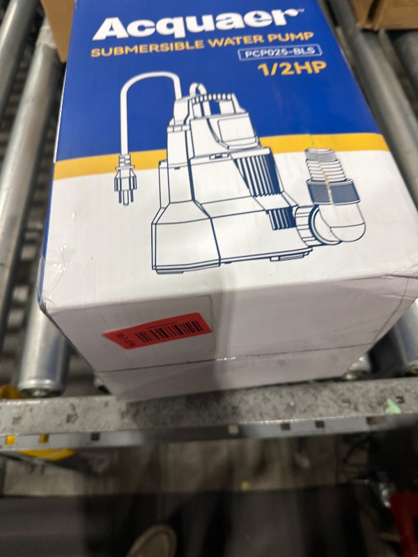Photo 1 of ***Parts Only**  Acquaer Automatic Sump Pump, Submersible Water Pump with 3/4”Garden Hose Check Valve Adapter, Thermoplastic Utility Transfer Pump for Flooded Basement Pools Tub Draining, 1/2 HP 2450GPH 19ft Cord