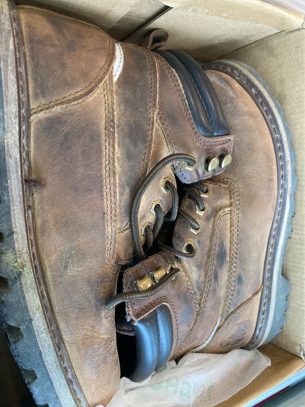 Photo 1 of ** SOLD AS IS NO REFUND/RETURN** SEE COMMENT!
TOUGHSTEPS Soft Toe Work Boots for Men 6" Comfort Leather Non Slip Water Resistant Rubber Safety Durable Industrial & Construction Boots 5.5