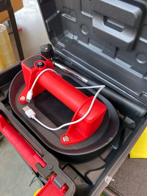 Photo 1 of **UNTESTED**
Electric Suction Cup Floor Gap Repair, Flooring Tools for Gap Fixing and Repair, for Laminate Vinyl Hardwood Plank, Professional Installation Kit with Automatic Suction Grabber to Fix Gaps Easily
