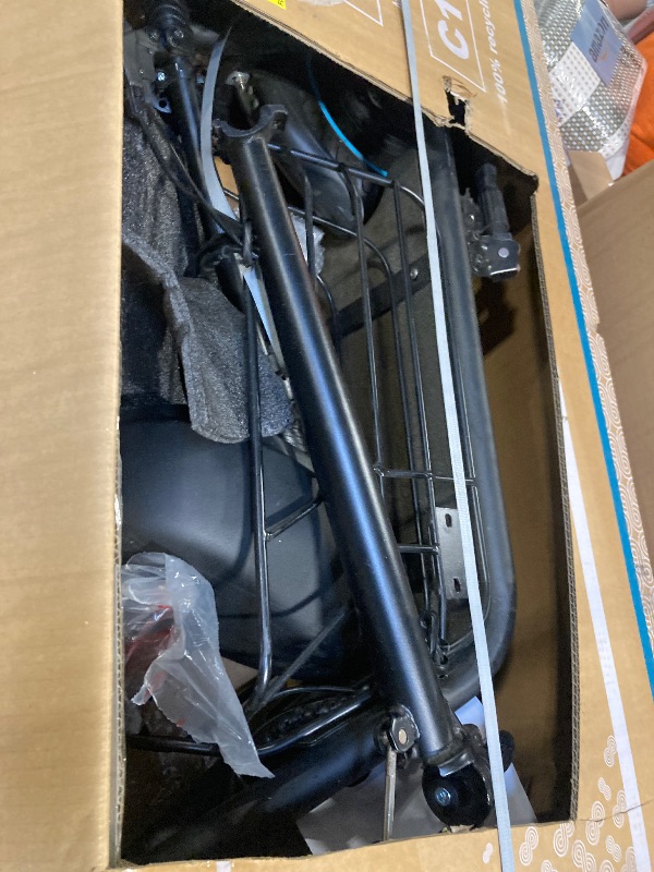 Photo 1 of ** SOLD AS IS NO REFUND/RETURN** SEE COMMENTS 
Gyroor C1S Electric Scooter with Seat for Adults - 550W Motor, Pet Basket, 19 MPH Top Speed, 20 Miles Range, 12" Pneumatic Tires, Foldable Commuting Scooter, Black