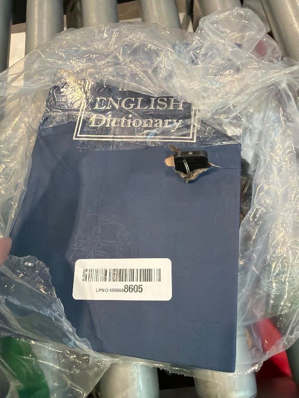 Photo 1 of **UNTESTED**
Amazon Basics Portable Diversion Book Safe, Secret Hidden Lock Box with Key Lock for Valuables, Hidden Storage Compartment Disguised as a Book, Large, Blue