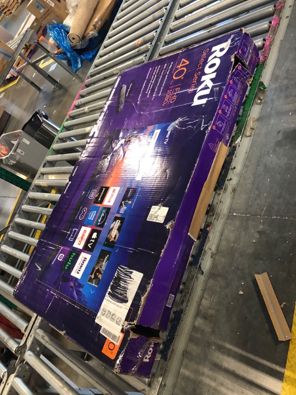 Photo 1 of *** SCREEN DOES NOT TURN ON SOLD FOR PARTS ***** Roku Smart TV – 40-Inch Select Series, 1080p Full HD TV – Roku TV with Voice Remote – Flat Screen LED Television with Wi-Fi for Streaming Live Local News, Sports, Family Entertainment