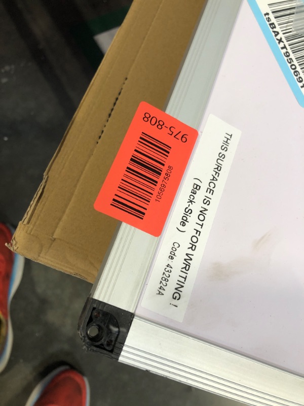 Photo 1 of ** DAMAGE TO BACK AND BENT *** VIZ-PRO Dry Erase Board/Magnetic Whiteboard, 96 x 48 Inches, Large Wall Mounted Board for School Office and Home 8' x 4'