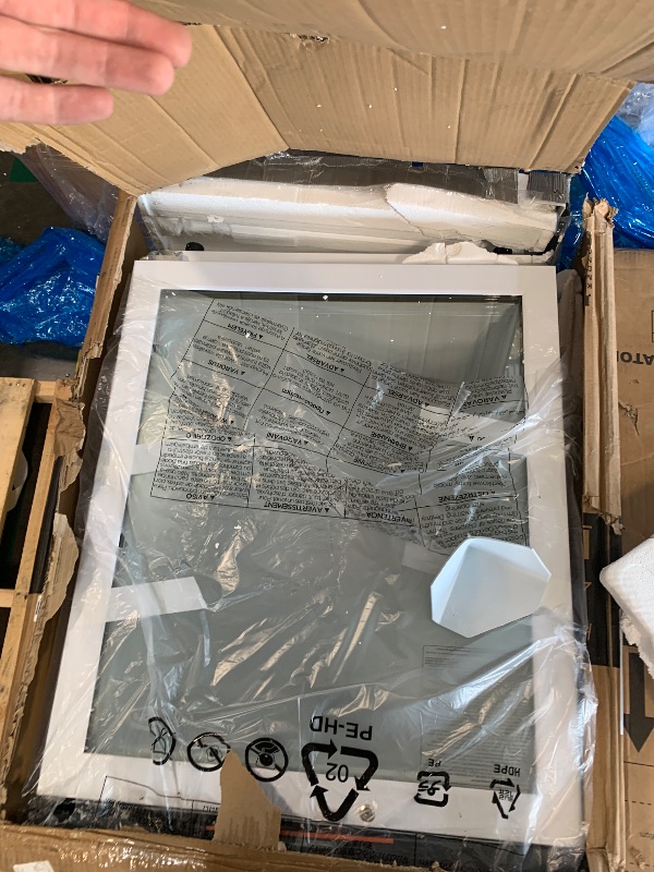 Photo 1 of *** BROKEN/ NON FUNCTIONAL*** SOLD FOR PARTS***  KoolMore 4.5 cu ft Countertop Medical Pharmacy Refrigerator with Emergency Backup Battery for Temperature Display and Alarm in White, UL Listed (KM-PHR-45C)