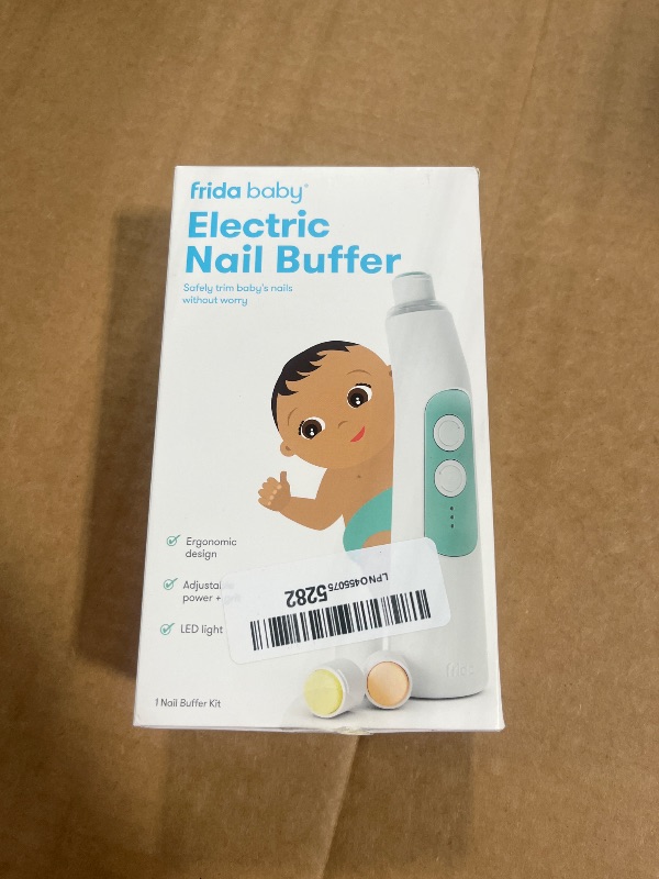 View 2 of **parts only** Frida Baby Electric Nail Buffer | Safe + Easy Baby Nail File, Baby Nail Clippers + Nail Trimmer Kit for Newborn, Toddler, Children's Fingernails/Toenails, 4 Buffer Pads, LED Light, Storage Case, White