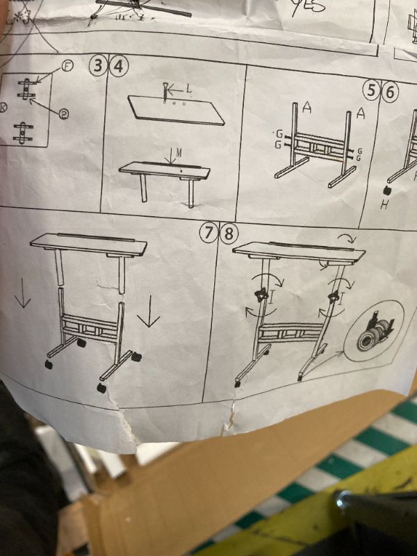 Photo 1 of ***MISSING SCREWS*** Shahoo Standing Desk Adjustable Height, Mobile Stand Up Desk with Wheels, 32 Inch Portable Rolling Desks, Computer Office Workstations for Office, Sofa, Bedroom, White