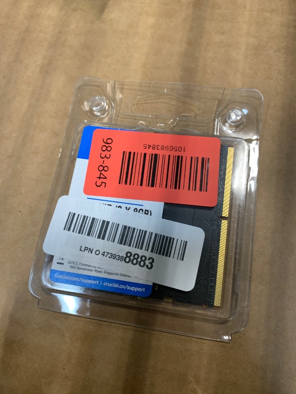Photo 1 of ***Only one works.**
Crucial 16GB DDR5 RAM Laptop Memory Kit (2x8GB), 5600MHz (or 5200MHz or 4800MHz), SODIMM 262-Pin, Compatible with 13th Gen Intel Core and AMD Ryzen 6000 - CT2K8G56C46S5