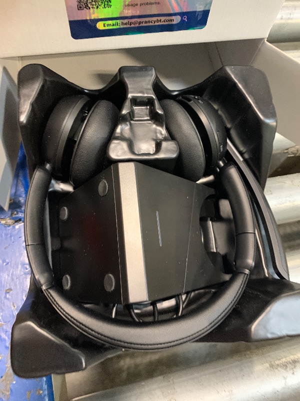 Photo 1 of (2025 Upgraded) Wireless Headset with Mic for Work, Bluetooth Headset with Noise Canceling Microphone with Dongle, Charging Base & Mic Mute, Wireless Headphones for Work from Home/PC/Computer