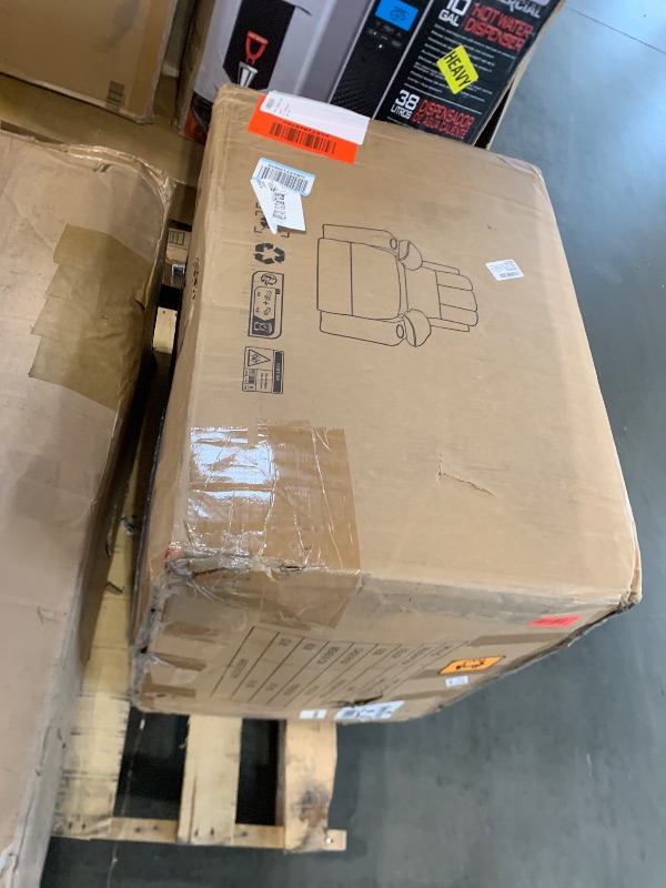View 2 of **factory sealed**dainslef 22'' Manual Recliner Chair for Adults, PU Leather Recliner with Cup Holders and Side Pockets, Ergonomic Design for Nursery, Living Room, Bedroom, and Home Theater, Grey