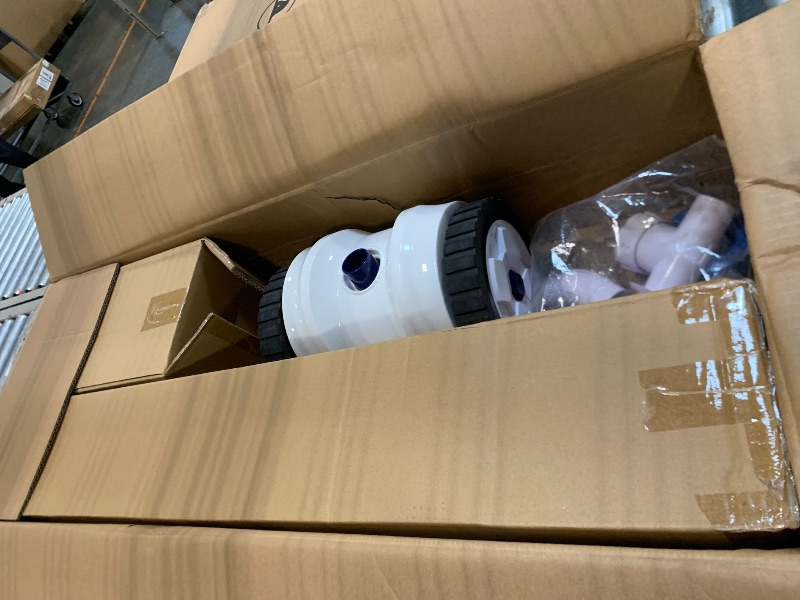 Photo 1 of (2025 Upgrade) VINGLI Automatic Suction-Side Pool Vacuum Cleaner, Powerful Wall-Climbing Sweeper for Inground Pools, Includes 39.6ft Tangle-Free Hose (Blue&White)