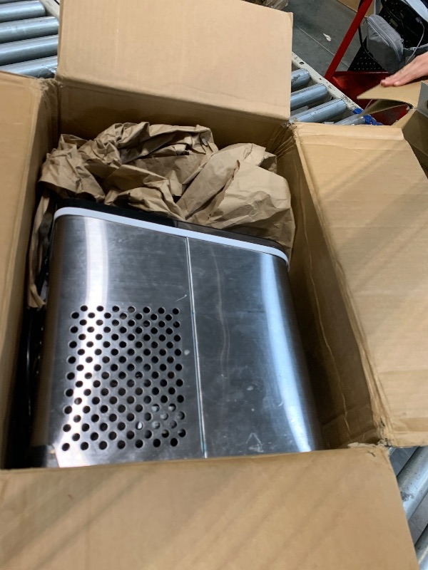 Photo 1 of ***DOES NOT WORK*** Silonn Countertop Ice Maker, 9 Ice Cubes in 6 Mins, 26 Lbs in 24 Hrs, Compact Ice Machine with Ice Basket & Scoop, 2 Ice Sizes Self-Cleaning Ice Maker for Home/Party/Office, Stainless Steel