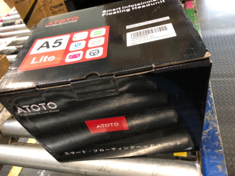 Photo 1 of **UNTESTED**
ATOTOEXCEL A5L 10.1 inch Android Double DIN & Single DIN Adaptive Car Stereo, Floating QLED Radio, Wireless Carplay & Android Auto, ChatGPT AI, WiFi/BT/USB Tethering, Backup Cam, Support HDMI Out, DSP