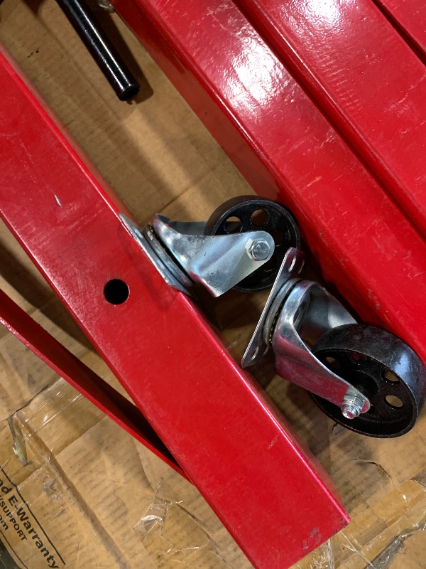 Photo 1 of ***DENTED!~!!MISSING PARTS!!!!FINAL SALE!!!!!GarveeHome 2 Ton Engine Hoist, Heavy Duty Folding Cherry Picker Hydraulic Shop Crane with Full Kit (Lever/Cylinder/Chain/Leveler) & 6 Casters for Garage, Workshop & Warehouse
