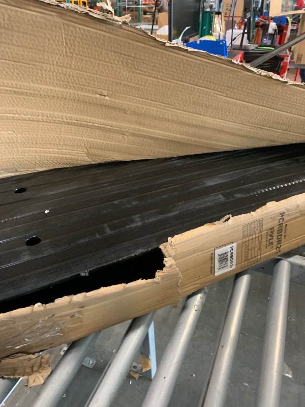 Photo 1 of ***HAS  BEEN USED !!HAS NORMAL WEAR AND TEAR!!!!!Pyle Car Vehicle Curbside Driveway Ramp - 4ft Heavy Duty Rubber Threshold Bridge Tracks Curb Ramps, 2 Pieces Set (for Car, Truck, Scooter, Bike, Motorcycle, Wheelchair Mobility), Black