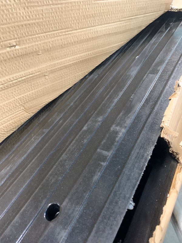Photo 1 of ***HAS  BEEN USED !!HAS NORMAL WEAR AND TEAR!!!!!Pyle Car Vehicle Curbside Driveway Ramp - 4ft Heavy Duty Rubber Threshold Bridge Tracks Curb Ramps, 2 Pieces Set (for Car, Truck, Scooter, Bike, Motorcycle, Wheelchair Mobility), Black