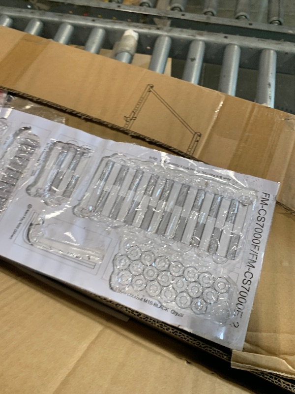 Photo 1 of !!!MISSING SCREWS!!!!CAP Barbell Power Rack with Pull Up Bar & Attachments - Squat Rack & Strength Training Power Cage for Home Gym - Carbon