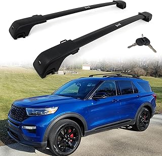Photo 1 of **SIMILAR TP PHOTO NOT EXACT!!!330LBS Lockable Cross Bars Roof Rack Fit for Ford Explorer 2020-2026 Aluminum Crossbars Cargo Bar Luggage Baggage Carrier Rooftop Accessories, for Storage Bag Kayak Snowboard Canoe Bike
