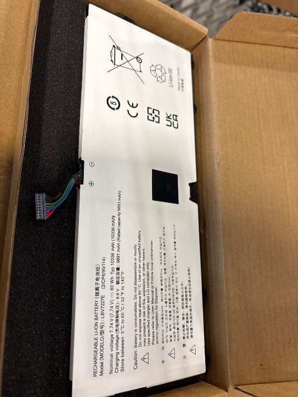 Photo 1 of **MISSING PARTS**
ENHONGFENG LBV7227E Laptop Battery Replacement for LG Gram 15 2020 15Z90N 16 2021 16T90P 16ZD90P 16Z90P 2-in-1 17 2020 17Z90N 17 2021 TYPE-71M Fusion Splicer Battery