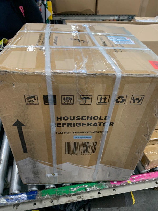 Photo 1 of *****SOLD FOR PARTS FINAL SALE****BROKEN / NON FUNCTIONAL *****Electactic 1.7 Cu.ft Mini Fridge with Freezer, Compact Refrigerator, Single Reversible Door, Ultra Quiet, Energy Efficient for Office, Dorm, Bedroom, Apartment, White
