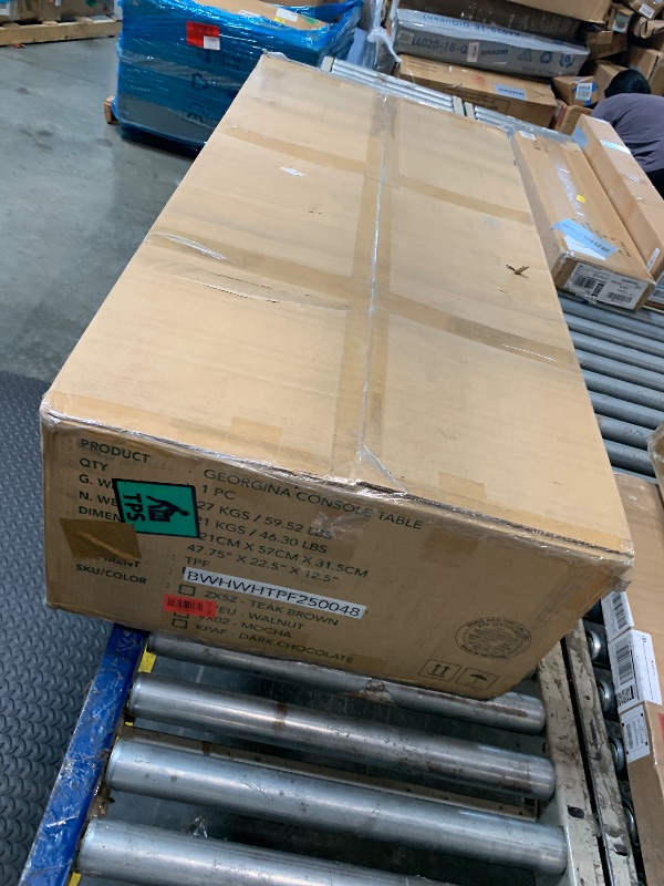 Photo 1 of ***FACTORY SEALED***
Bme Console Modern Mid-Century 2 Drawers, Unique Geometric Design Sofa Table for Entryway, Hallway, Living Room, Walnut