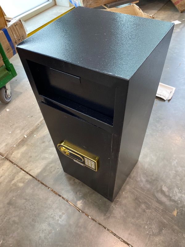 Photo 1 of ***Door Damaged***7.5 Cuft Large Commercial Drop Safe for Business, Anti-theft Depository Safe Box with Drop Slot, Digital Keypad, Spare Key and Removable Shelf, Heavy-duty Cash Drop Box Safe for Bars Office Retail
