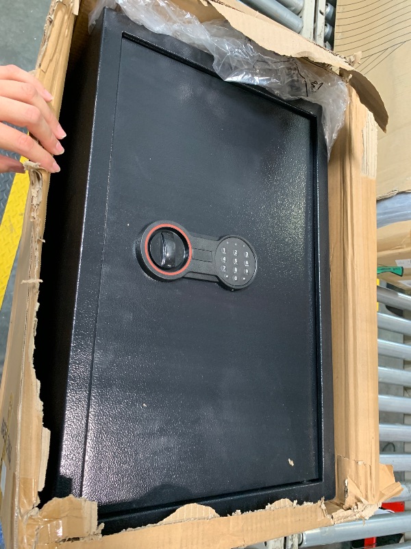 Photo 1 of [23.6" Tall] Large Safe Box with LED Light, Anti-theft Home Safes with Programmable Keypad, Spare Keys and 3 Removable Shelves, Digital Security Safes for Home Money Firearm Documents Medicines
