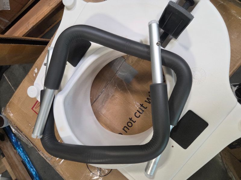 Photo 1 of ***MINOR DAMAGE TO ARMS*** 2-in-1 Locking Raised Toilet Seat with Tool-free Removable Arms