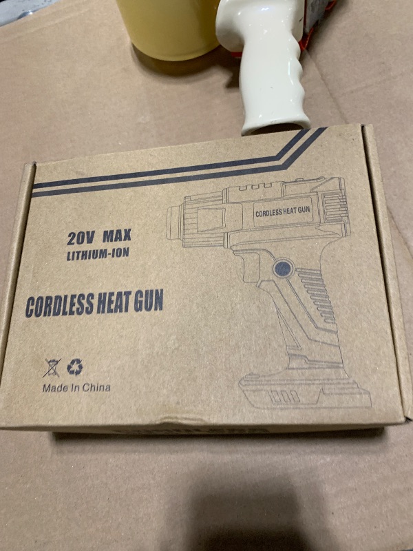 Photo 1 of ?380W?1022°F & 572°F?Cordless Heat Gun Compatible with Milwaukee M18 18V Battery, Portable Hot Air Gun Fast Heating Dual Temp with LED Light 4 Nozzles for Shrink Tubing, Resin, Vinyl Wrap (No Battery)