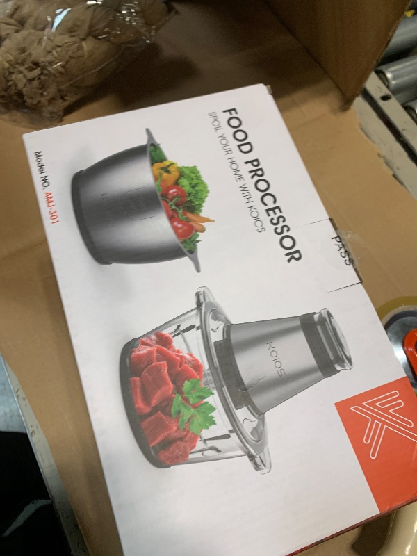 Photo 1 of **Missing item**
KOIOS Food Processor, 500W Electric Food Chopper with 2 Bowls (8 Cup+8 Cup) & 2 Bi-Level Blades&, Small Electric Grinder Meat Processor for Nuts, Meat, Onion, Garlic, Baby Food, Black