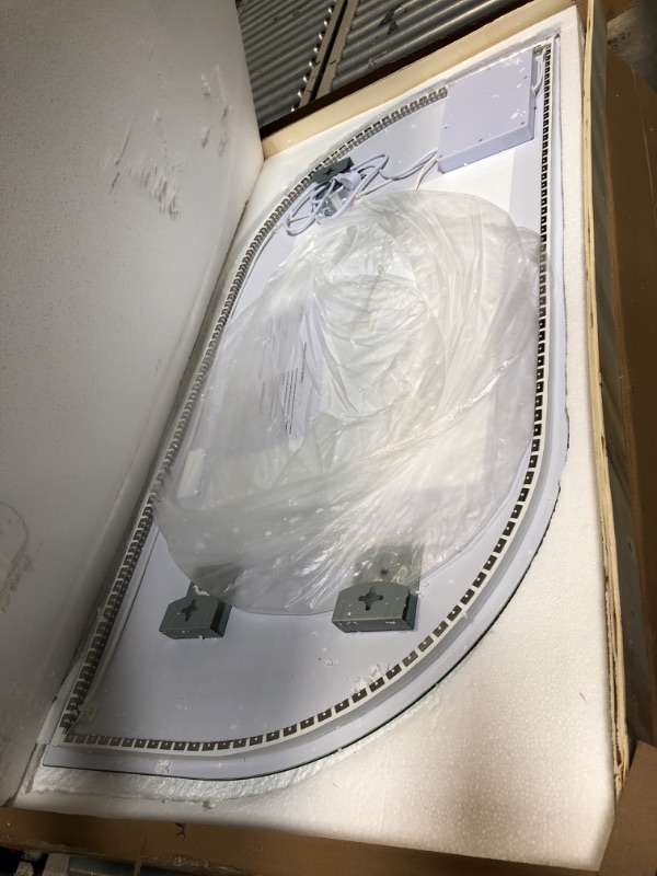 Photo 1 of ***UPDATED 5/15*** LED Bathroom Mirror with Lights, 47x24 Inch Leaf LED Backlit Mirror Irregular, Anti-Fog, Dimmable Light, Asymmetrical Vanity Mirror for Makeup, UL Listed, Room Decor for Bedroom Horizontal/Vertical