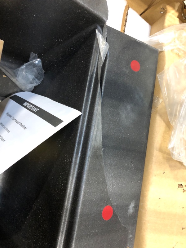 Photo 1 of ****BROKEN EDGES***
KRAUS Quarza 33-inch Drop-In/Undermount 50/50 Double Bowl Granite Kitchen Sink in Black Onyx, KGD-433B