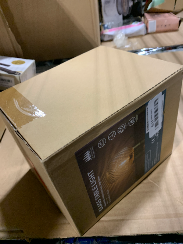 Photo 1 of ***Switch Broken***LUSHARBOR Battery Operated Table Lamp with Timer, Stepless Dimming Small Bedside Lamp Battery Powered Cordless Lamp for Home Decor Entryway/Living Room/Coffee Table/Shelf Transparent