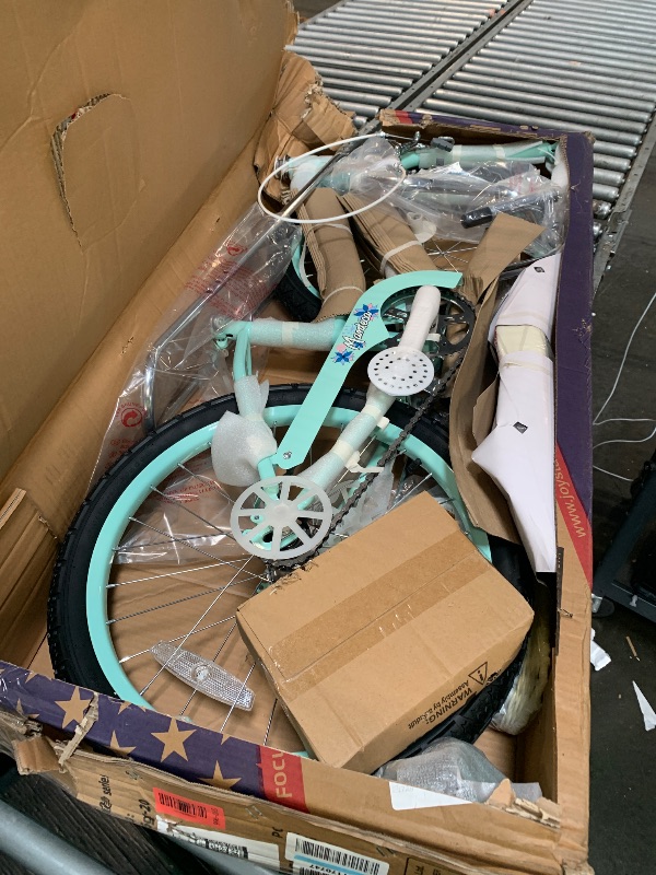 Photo 1 of ***Missing Hardware***JOYSTAR 20 Inch Kids Bike with Training Wheels, Banana Seat Bicycle for Girls Ages 7-10 Years Old, Kids' Lowrider Bicycle with Front Handbrake and Coaster Brakes, High Rise Handlebar Green